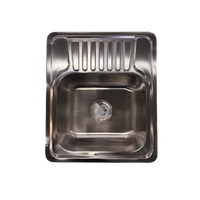 product-NCE Stainless Steel Sink 588x496x180mm Rolled Edge