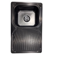 product-NCE Nano Black Sink 780x480x180mm Rolled Edge