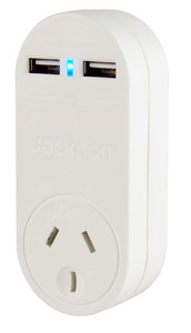 hidden-PT1USB - 2 Outlet USB Charger with Mains Power Outlet