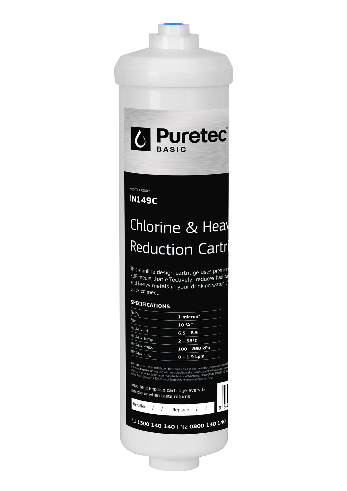 hidden-Puretec IN149C Replacement Inline Cartridge (PTIN149C) 