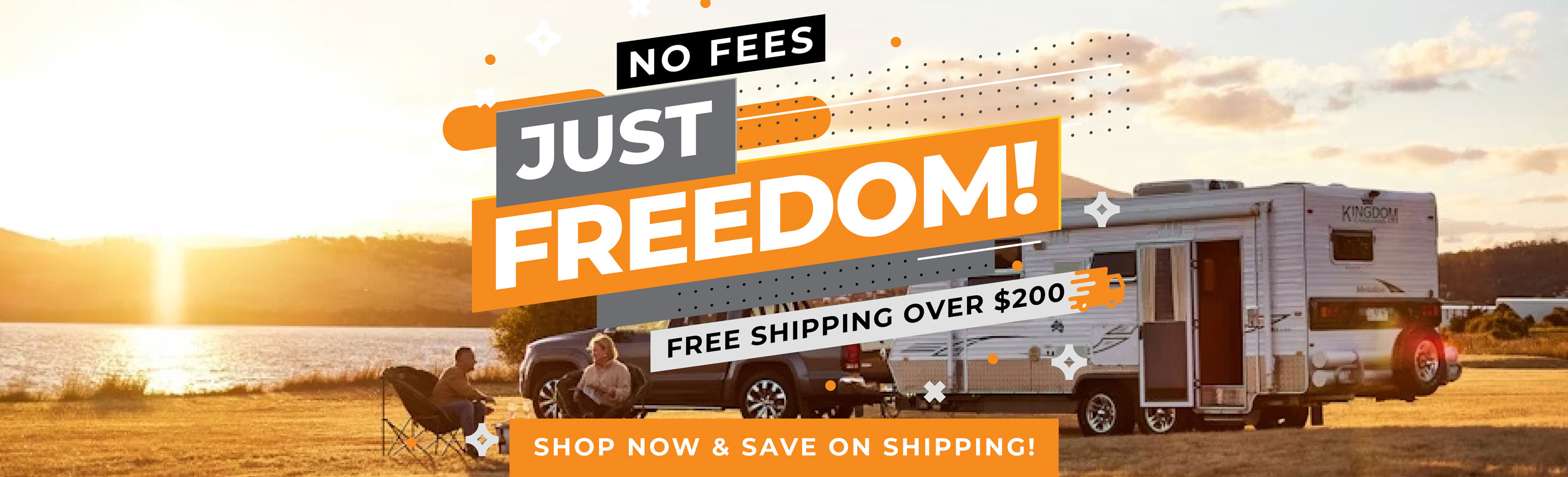 Caravan freedom lifestyle banner