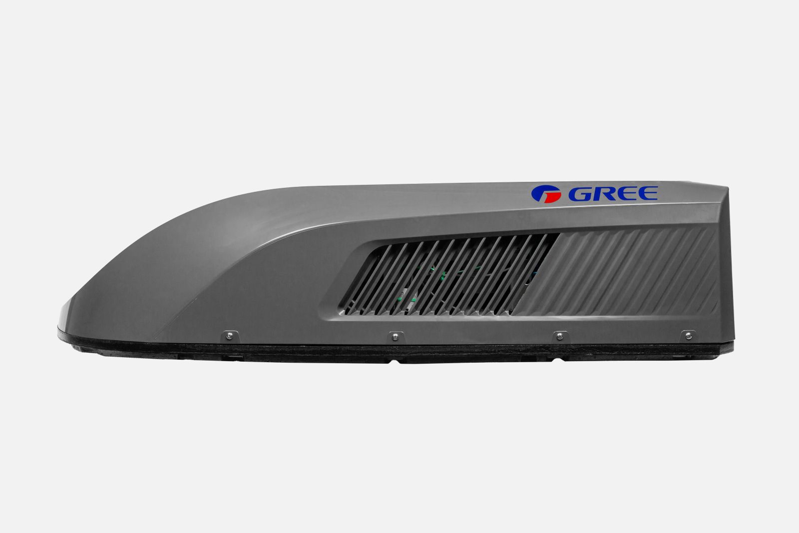GREE rooftop air conditioner black low profile side view