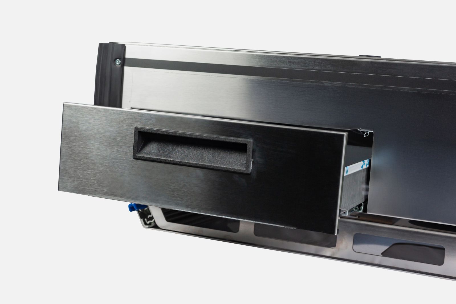 CAN slide out kitchen packed away in storage bay