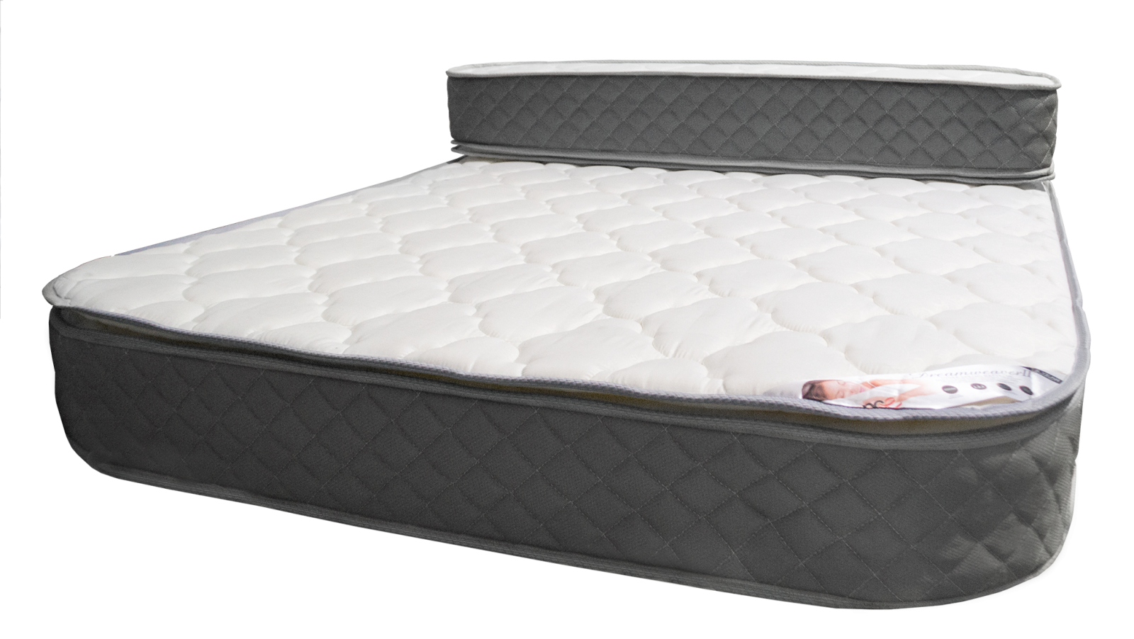 Caravan queen pillowtop bolster mattress side view