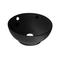 400mm Ceramic Round Basin [Colour: Black]