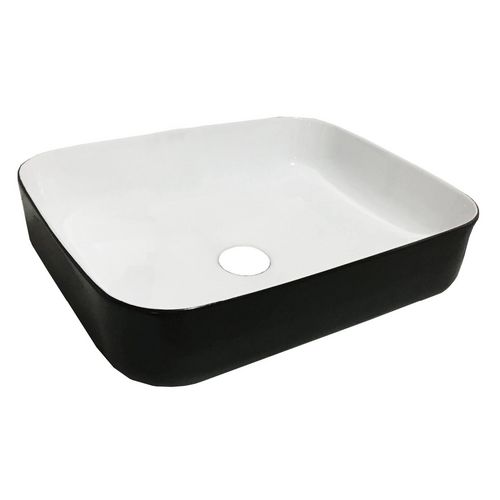 500mm Ceramic Rectangle Basin Black