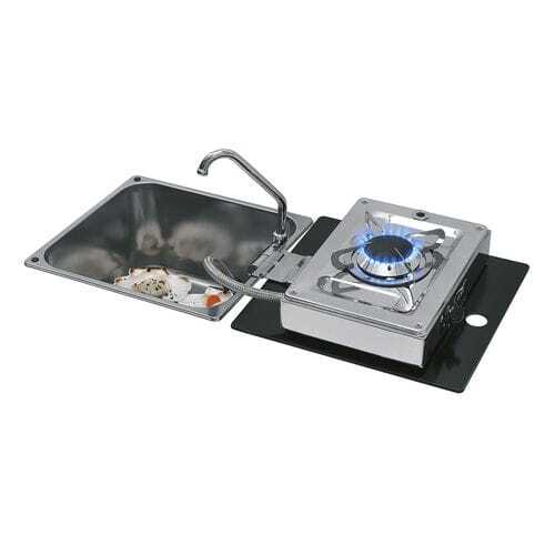 CAN Square Hob-Unit Folding Sink & Tap
