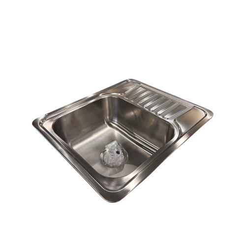 NCE Stainless Steel Sink 588x496x180mm Rolled Edge